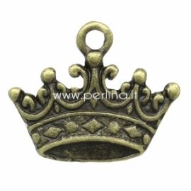 Pendant "Crown", antique bronze, 17x14 mm