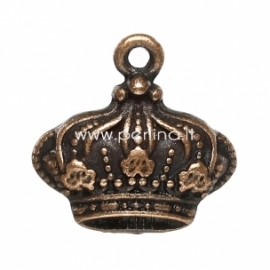 Pendant "Crown", antique copper, 20x20 mm