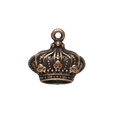 Pendant "Crown", antique copper, 20x20 mm