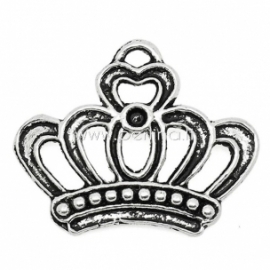 Pendant "Crown", antique silver, 18x22 mm