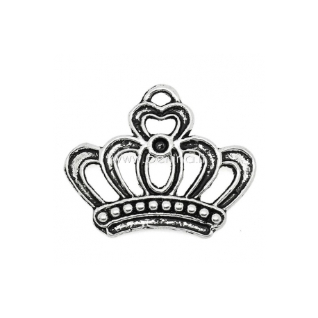 Pendant "Crown", antique silver, 18x22 mm