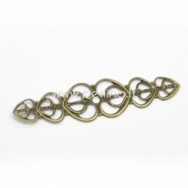 Filigree stamping embellishment, antique bronze, 53x14 mm