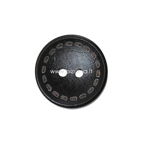 Wood button, dark coffee, 20 mm
