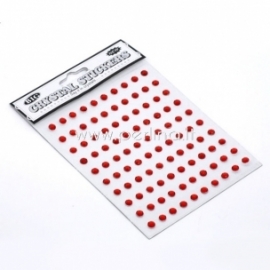 Self adhesive acrylic rhinestones, red, 100 pcs