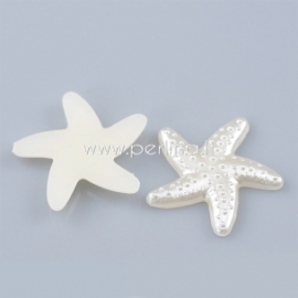 Acrylic embellishment "Starfish", ivory, 18x18 mm