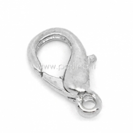 Lobster clasp, antique silver, 12x7 mm, 1 pc