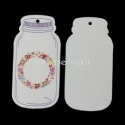 Paper label tag "Bottle", 8x4 cm, 1 pc