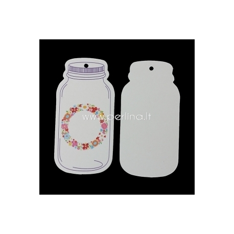 Paper label tag "Bottle", 8x4 cm, 1 pc