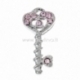 Pendant "Key", silver tone, 24x12 mm