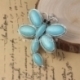 Pendant "Dragonfly", antique silver, 87x72 mm