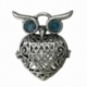 Pendant "Owl", antique silver, 40x36 mm