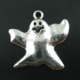 Pendant "Ghost", antique silver, 24x23 mm