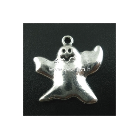 Pendant "Ghost", antique silver, 24x23 mm