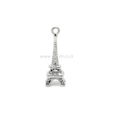 3D pakabukas "Eifelio bokštas", sidabro sp., 24x8 mm