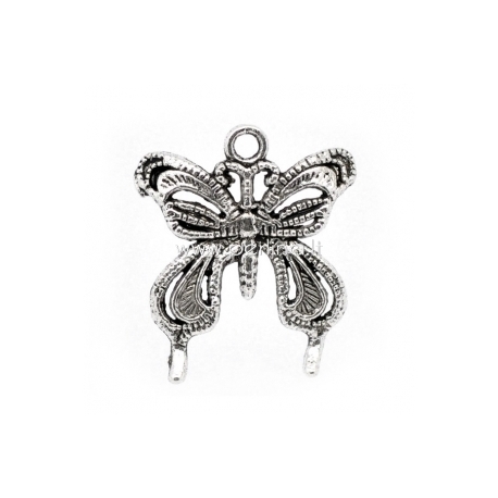 Pendant "Butterfly", antique silver, 26x23 mm