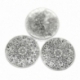 Pendant "Flower in circle", antique silver, 28 mm