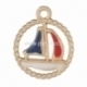 Pendant "Sailing Boat", rose gold, 19x16 mm