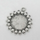 Cabochon setting pendant, antique silver, 27x24 mm