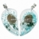Resin pendant "Broken Heart", 34x31 mm
