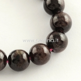 Natural garnet gemstone bead, round, 8 mm, 1 pc
