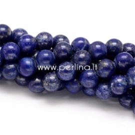 Natural lapis lazuli gemstone bead, undyed, round, 4 mm, 1 pc