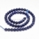 Natural lapis lazuli gemstone bead, undyed, round, 4 mm, 1 pc