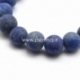 Natural frosted lapis lazuli gemstone bead, dyed, round, 6 mm, 1 pc