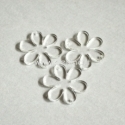 Org. stiklo detalė-intarpas "Gėlytė", skaidrus, 2,2x2,2 cm
