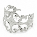 Adjustable ring, silver tone, 19 mm