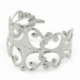 Adjustable ring, silver tone, 19 mm