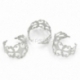 Adjustable ring, silver tone, 19 mm