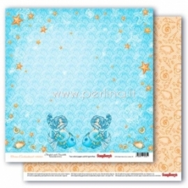 Paper "Starfish and Seashells - Ocean Enchantment collection", 30,5x30,5 cm