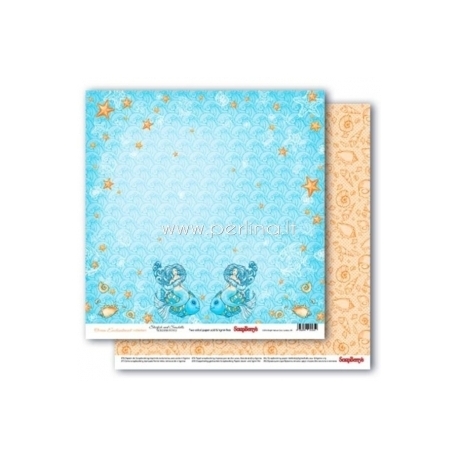 Paper "Starfish and Seashells - Ocean Enchantment collection", 30,5x30,5 cm