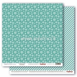 Paper "Snowflakes True Teal - Elegantly Festive collection", 30,5x30,5 cm