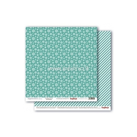 Paper "Snowflakes True Teal - Elegantly Festive collection", 30,5x30,5 cm