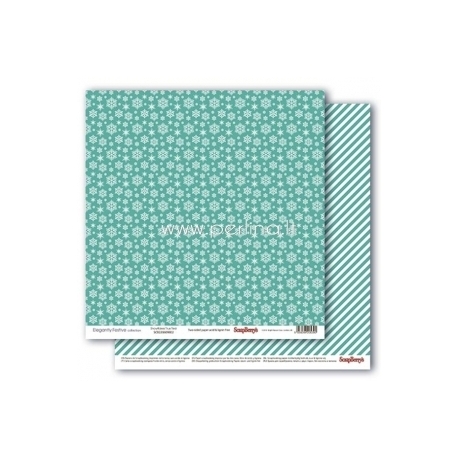 Popierius "Snowflakes True Teal - Elegantly Festive collection", 30,5x30,5 cm