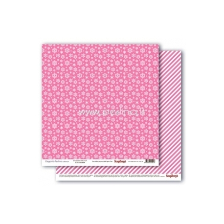 Paper "Snowflakes Pink Crush - Elegantly Festive collection", 30,5x30,5 cm