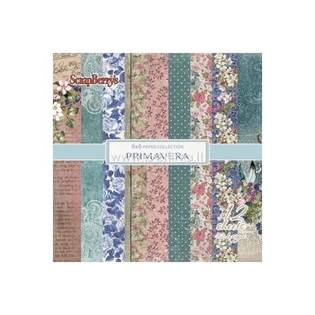 Paper set "Primavera", 15x15 cm, 12 sheets