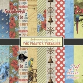Paper set "The Pirate's Treasure", 15x15 cm, 24 sheets