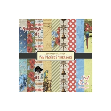 Paper set "The Pirate's Treasure", 15x15 cm, 24 sheets