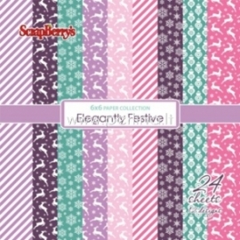 Paper set "Elegantly Festive", 15x15 cm, 24 sheets