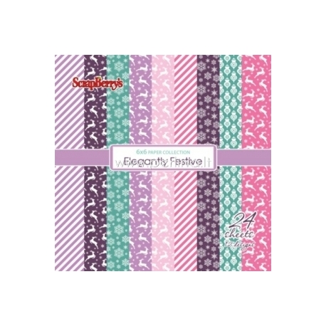 Paper set "Elegantly Festive", 15x15 cm, 24 sheets