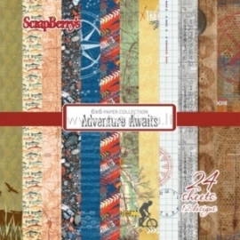 Paper set "Adventure Awaits", 15x15 cm, 24 sheets