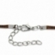 Wax cotton cord necklace, brown, 45 cm