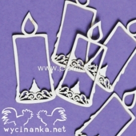 Chipboard "Christmas nostalgy - candles", 5 pcs