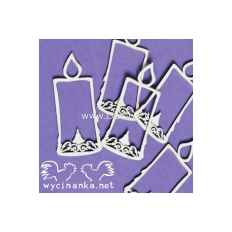 Chipboard "Christmas nostalgy - candles", 5 pcs