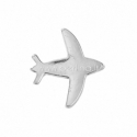 Connector "Airplane", silver tone, 16x15 mm, 1 pc