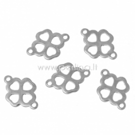 Connector "Clover leaf", stainless steel, 19x13 mm, 1 pc