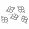Connector "Clover leaf", stainless steel, 19x13 mm, 1 pc