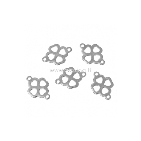 Connector "Clover leaf", stainless steel, 19x13 mm, 1 pc